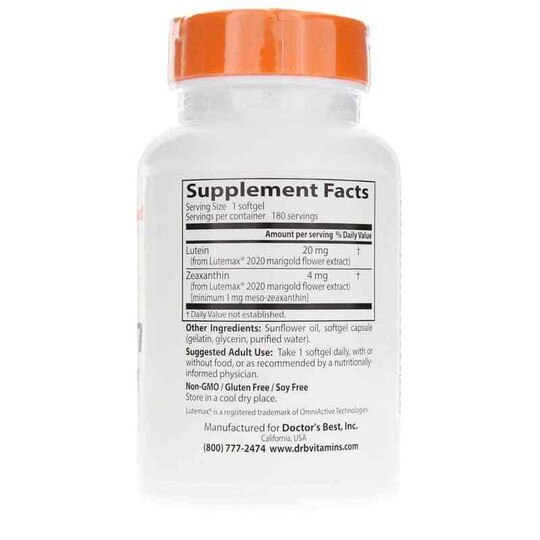 Lutein with Lutemax 20 Mg, DRB